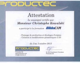 attestation Productec